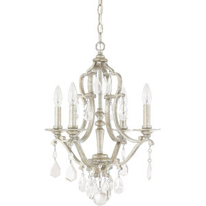 Blakely 4 Light 18 inch Antique Silver Chandelier Ceiling Light in Clear