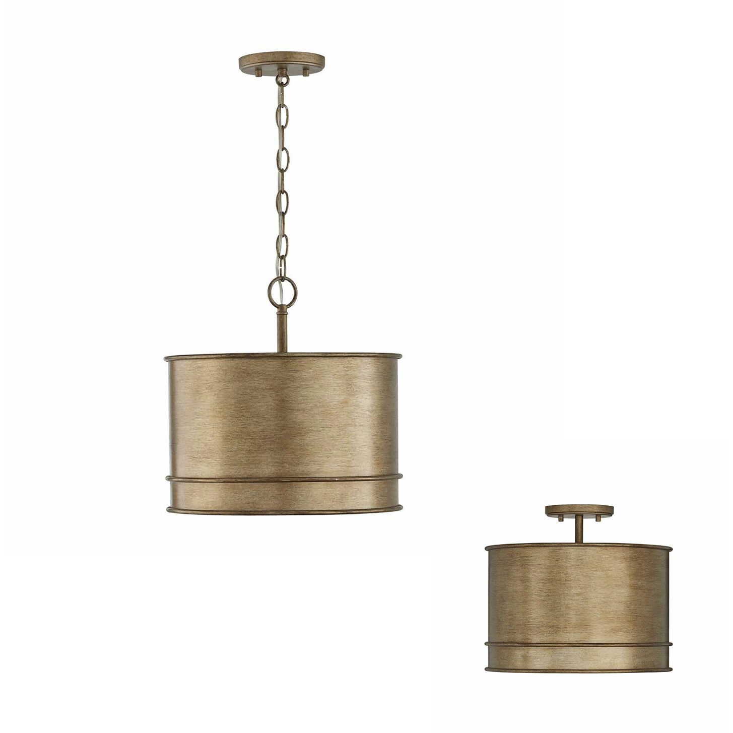 Nole 1 Light 14 inch Mystic Luster Pendant Ceiling Light, Convertible Dual Mount