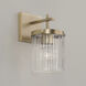 Vaughn Sconce Wall Light in Aged Brass
