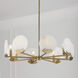 Oriya 8 Light 27.75 inch Aged Brass Chandelier Ceiling Light