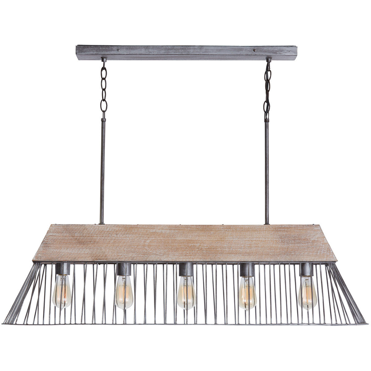 Russell 5 Light 42 inch Urban Wash Island Ceiling Light