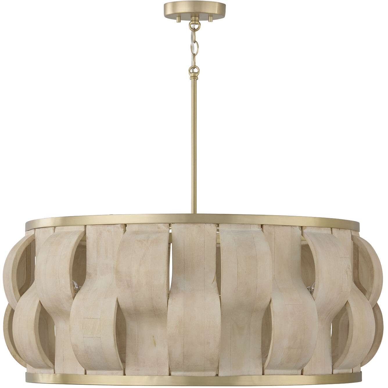 Willa 6 Light 32 inch Matte Brass Pendant Ceiling Light