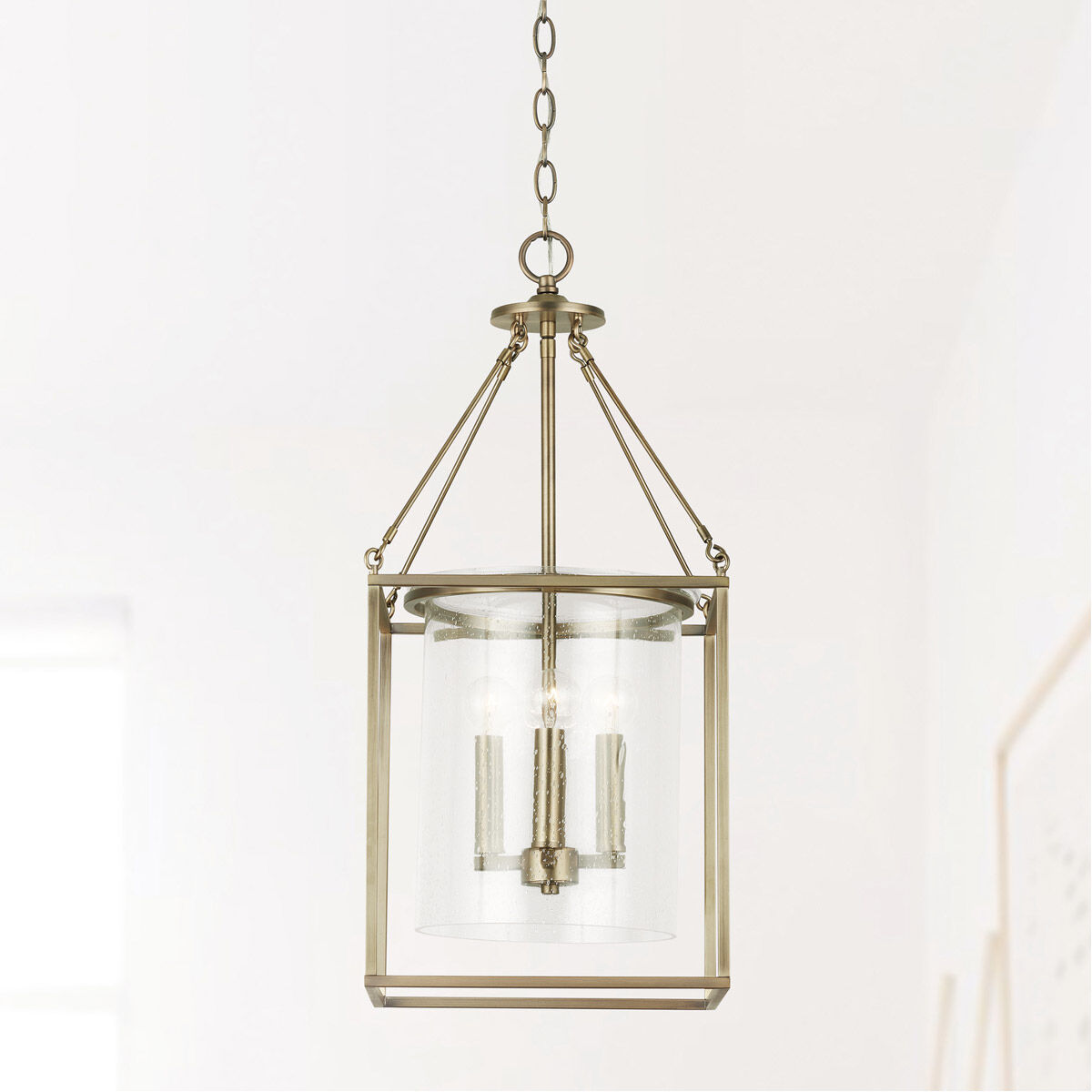 Cooper 4 Light 11.75 inch Aged Brass Pendant Ceiling Light