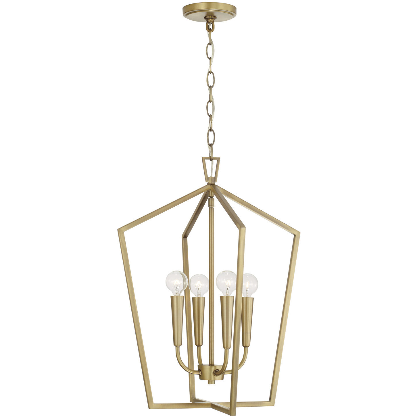 Holden 4 Light 17 inch Aged Brass Foyer Ceiling Light