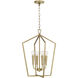Holden 4 Light 17 inch Aged Brass Foyer Ceiling Light