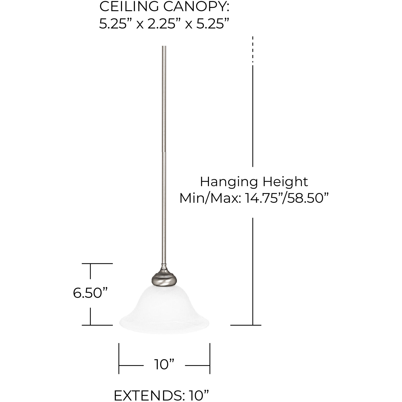 Samuel 1 Light 10 inch Matte Nickel Pendant Ceiling Light in 10in