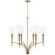 Abbie 6 Light 31 inch Aged Brass Chandelier Ceiling Light