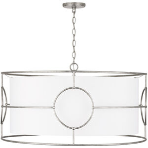 Oran 6 Light 32 inch Antique Silver Pendant Ceiling Light