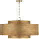 Jude 9 Light 30 inch Mystic Luster Pendant Ceiling Light 