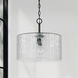 Emerson 1 Light 15 inch Matte Black Semi-Flush Mount Ceiling Light, Convertible Dual Mount