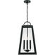 Leighton 4 Light 12 inch Black Outdoor Hanging Lantern