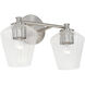 Beau 2 Light 15 inch Brushed Nickel Vanity Light Wall Light