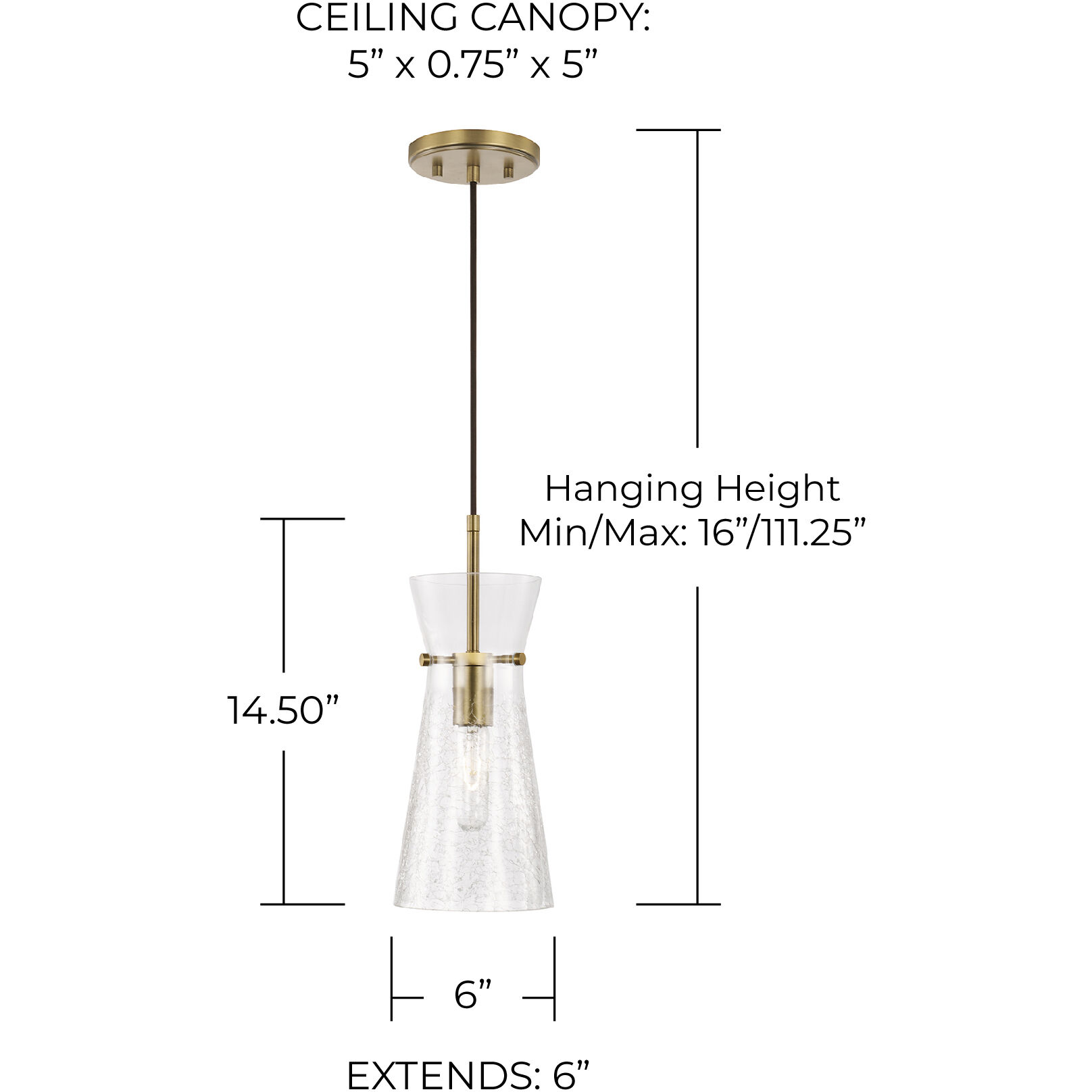 Mila 1 Light 6 inch Aged Brass Pendant Ceiling Light