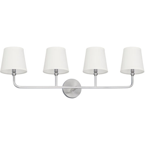 Dawson 4 Light 35 inch Brushed Nickel Vanity Light Wall Light