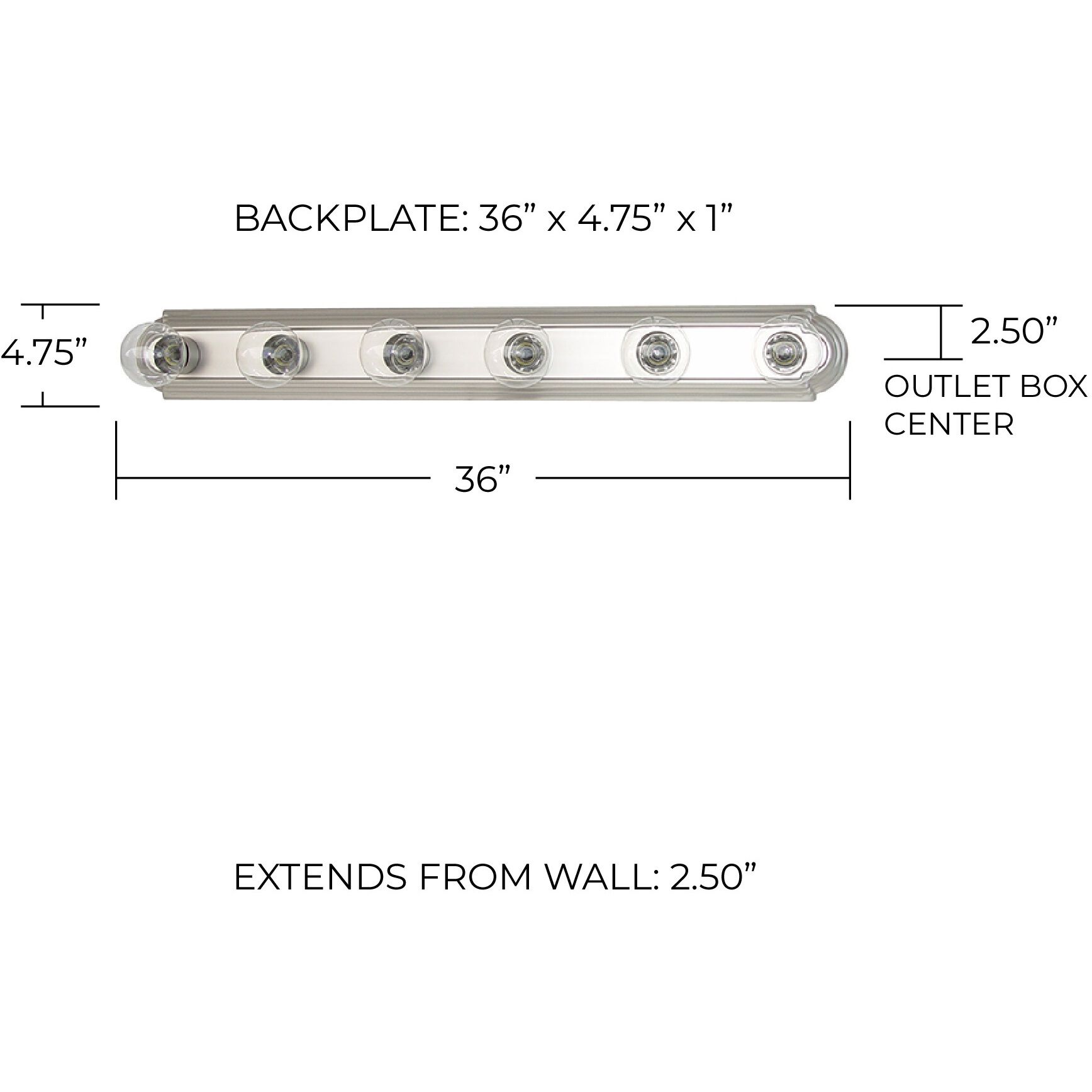 Alice 6 Light 36 inch Matte Nickel Vanity Light Wall Light