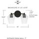 Beau 2 Light 15 inch Matte Black Vanity Light Wall Light