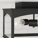 Burton 3 Light 14 inch Black Outdoor Flush Mount