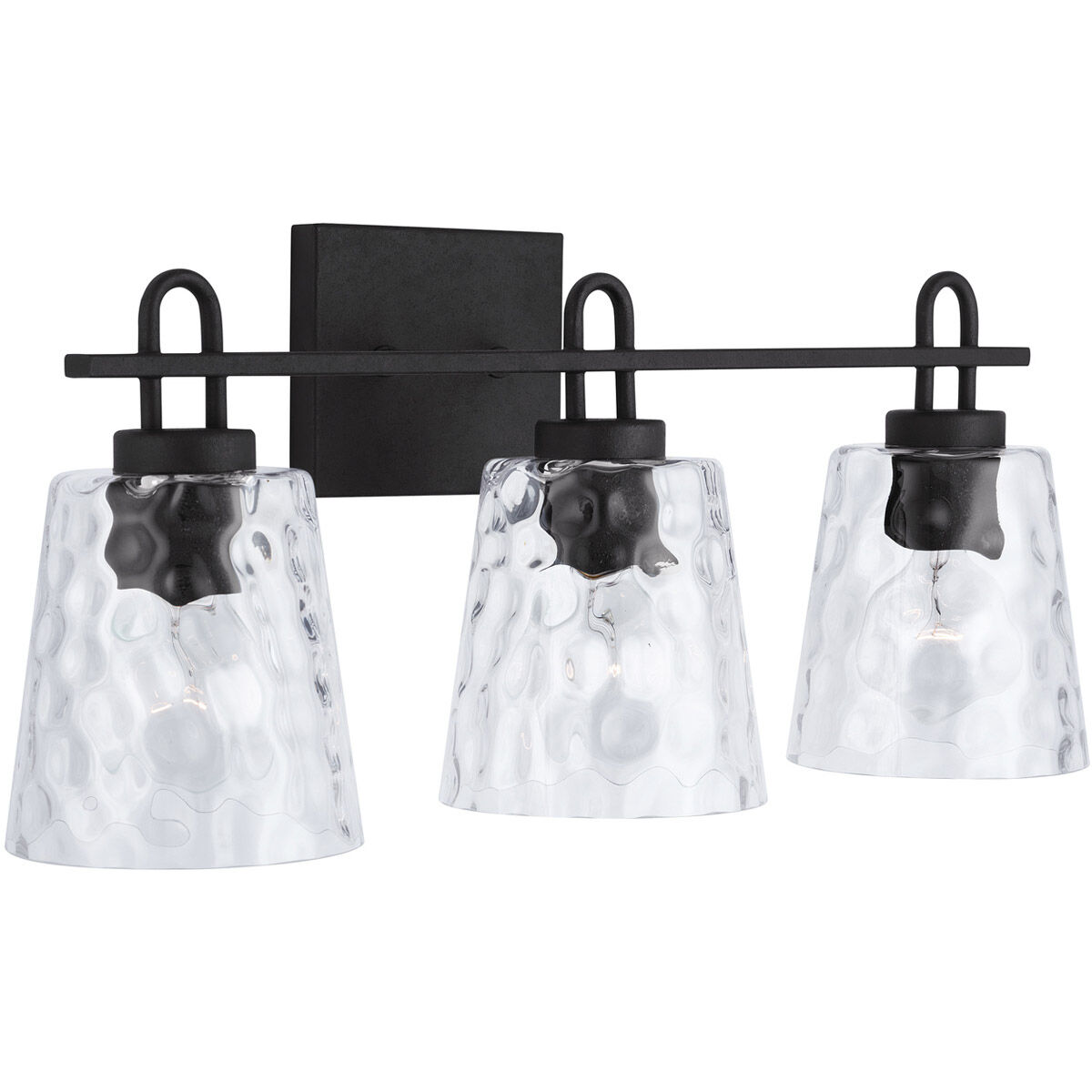 Fenton 3 Light 24 inch Black Iron Vanity Light Wall Light