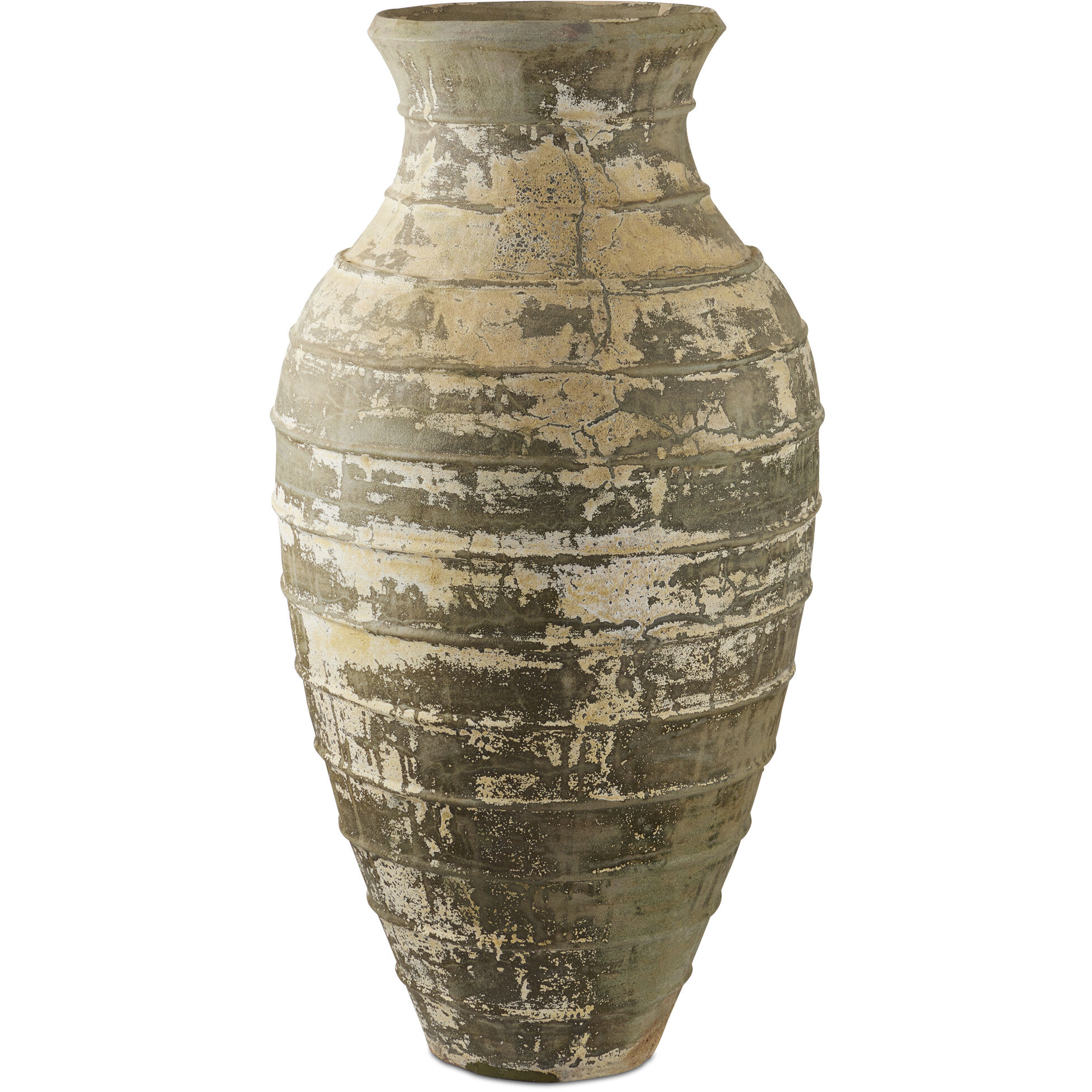 Lipari Antique White Outdoor Urn, Extra Large
