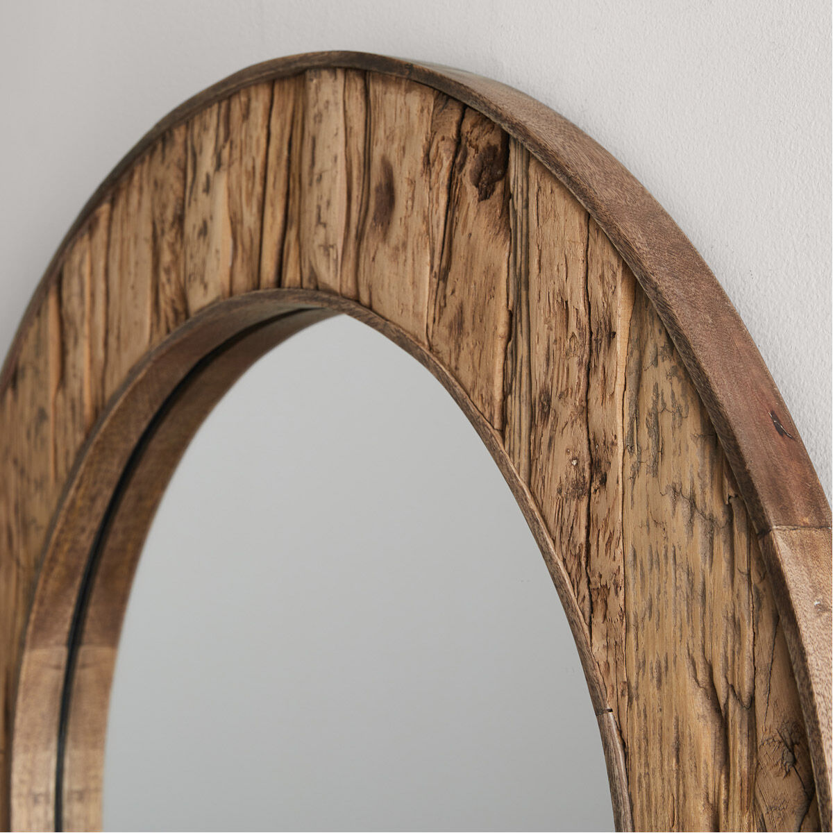 Mirror 34 X 34 inch Reclaimed Railroad Ties Wall Mirror