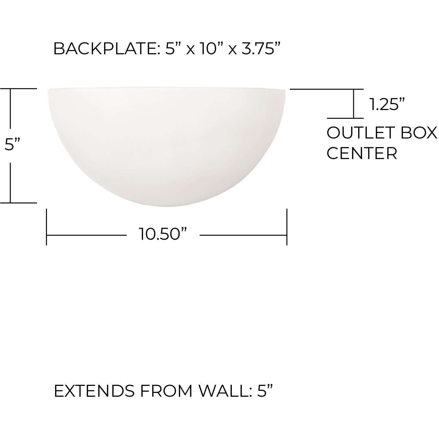 Crescent 1 Light 10.5 inch Matte White Sconce Wall Light