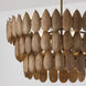 Ravi 4 Light 25 inch Light Wood and Patinaed Brass Pendant Ceiling Light