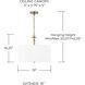 Abbie 3 Light 19 inch Aged Brass Pendant Ceiling Light