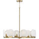 Oriya 8 Light 27.75 inch Aged Brass Chandelier Ceiling Light