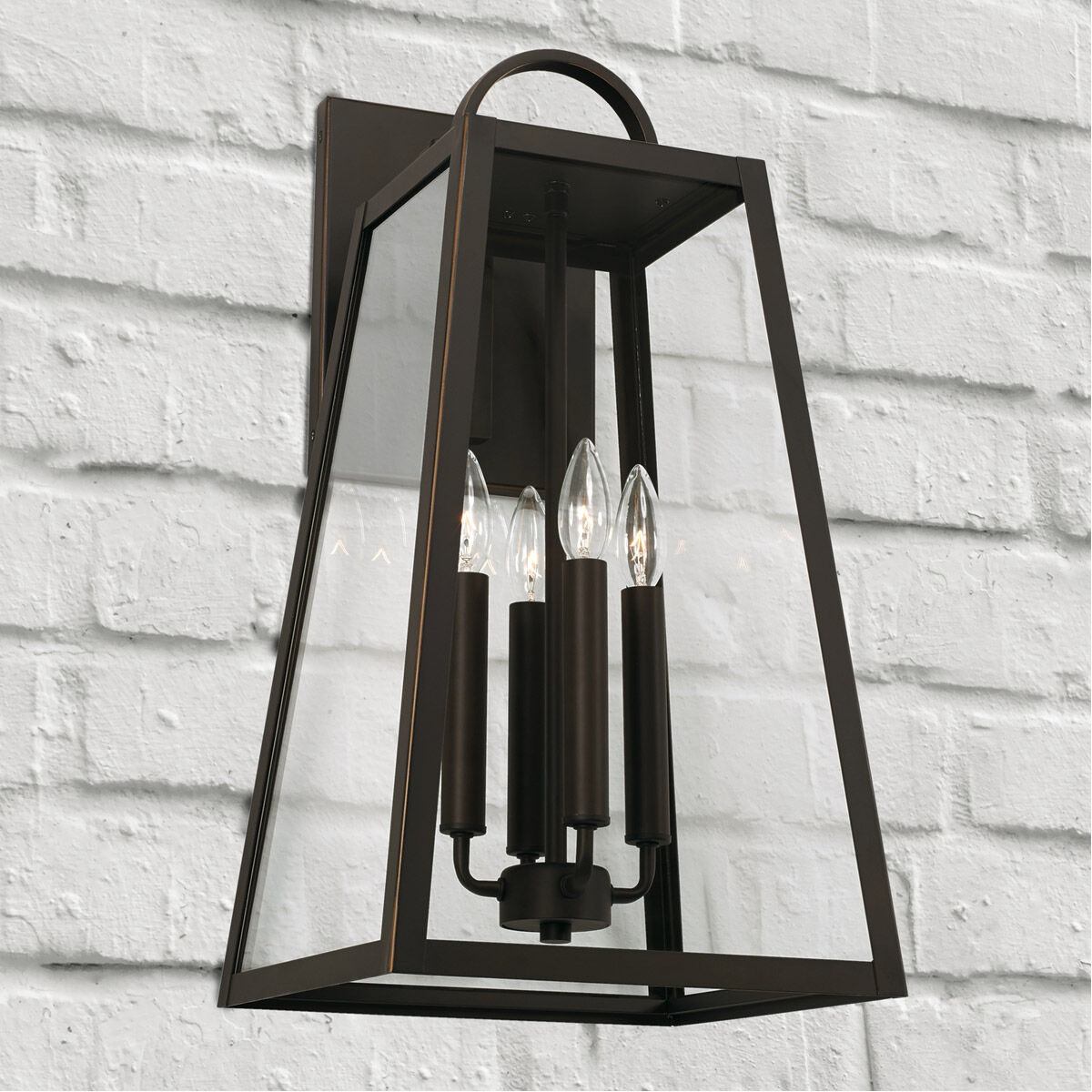 Leighton 4 Light 23 inch Oiled Bronze Outdoor Wall Lantern