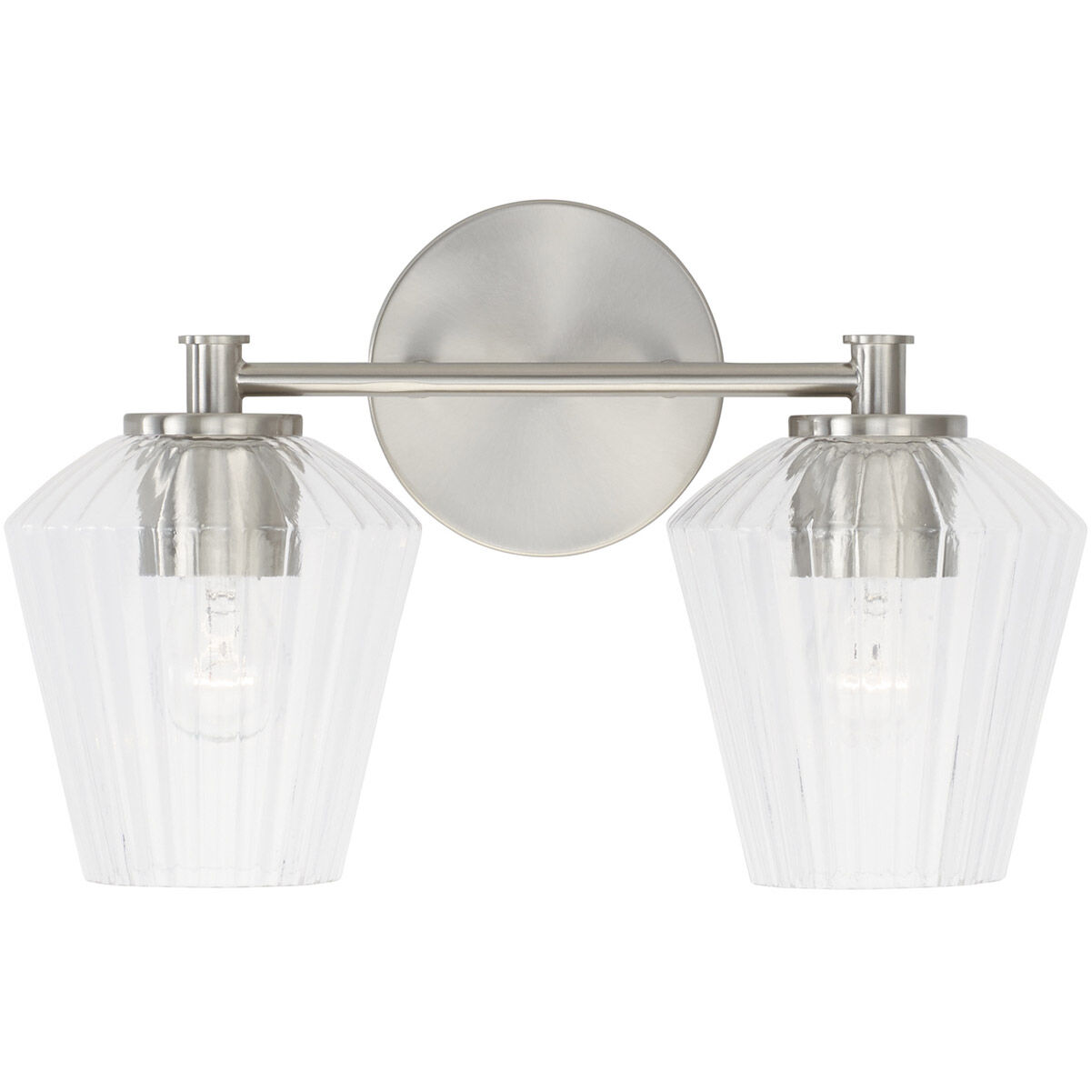 Beau 2 Light 15 inch Brushed Nickel Vanity Light Wall Light