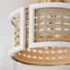 Lola 4 Light 16 inch Flat White and Matte Brass Semi-Flush Mount Ceiling Light, Convertible Dual Mount