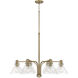 Greer 6 Light 33 inch Aged Brass Chandelier Ceiling Light