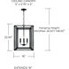 Lennon 4 Light 16 inch Matte Black Foyer Ceiling Light