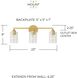 Milan 3 Light 23 inch Capital Gold Vanity Light Wall Light