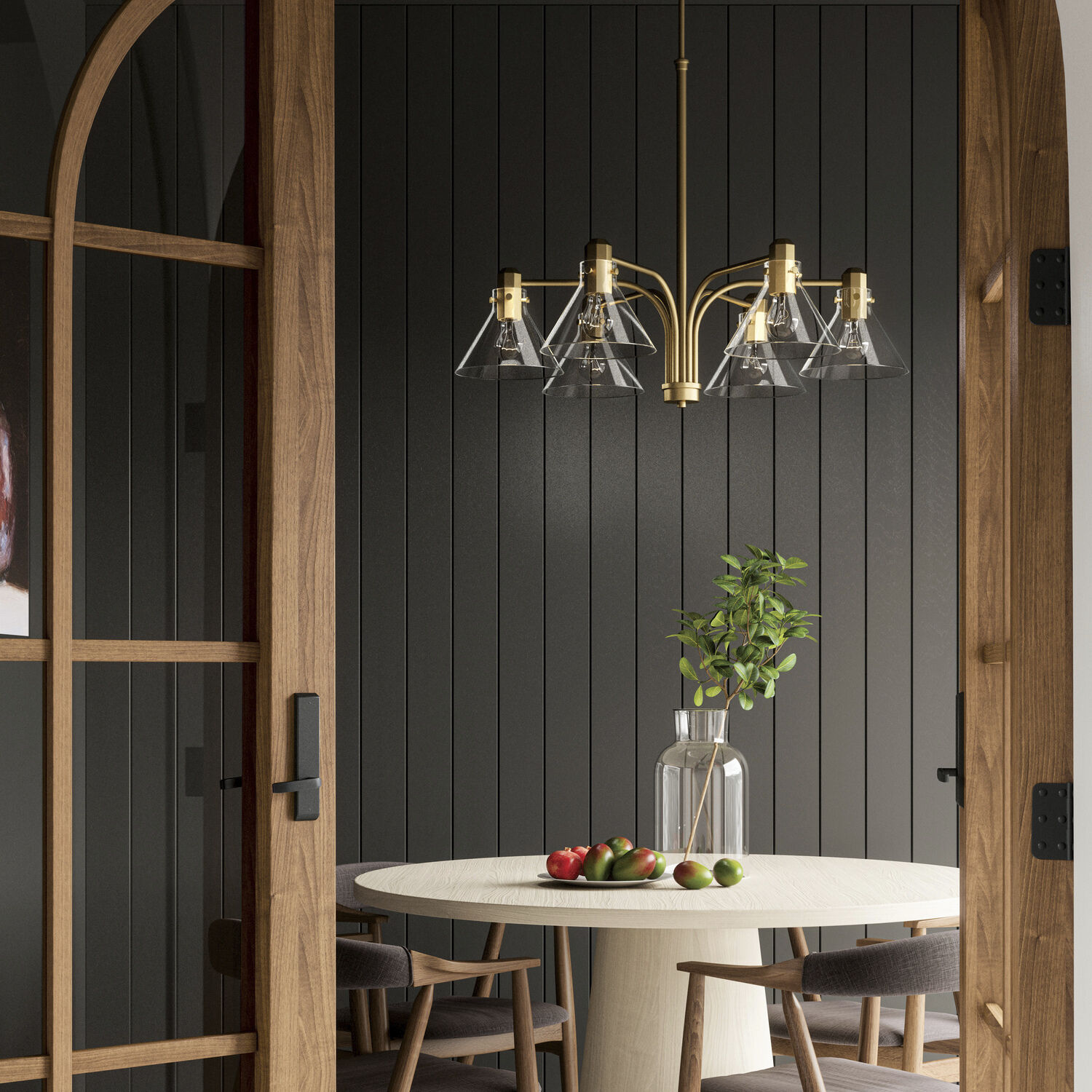 Greer 6 Light 33 inch Aged Brass Chandelier Ceiling Light