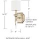 Olivia 1 Light 6 inch Winter Gold Sconce Wall Light