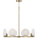 Oriya 8 Light 27.75 inch Aged Brass Chandelier Ceiling Light