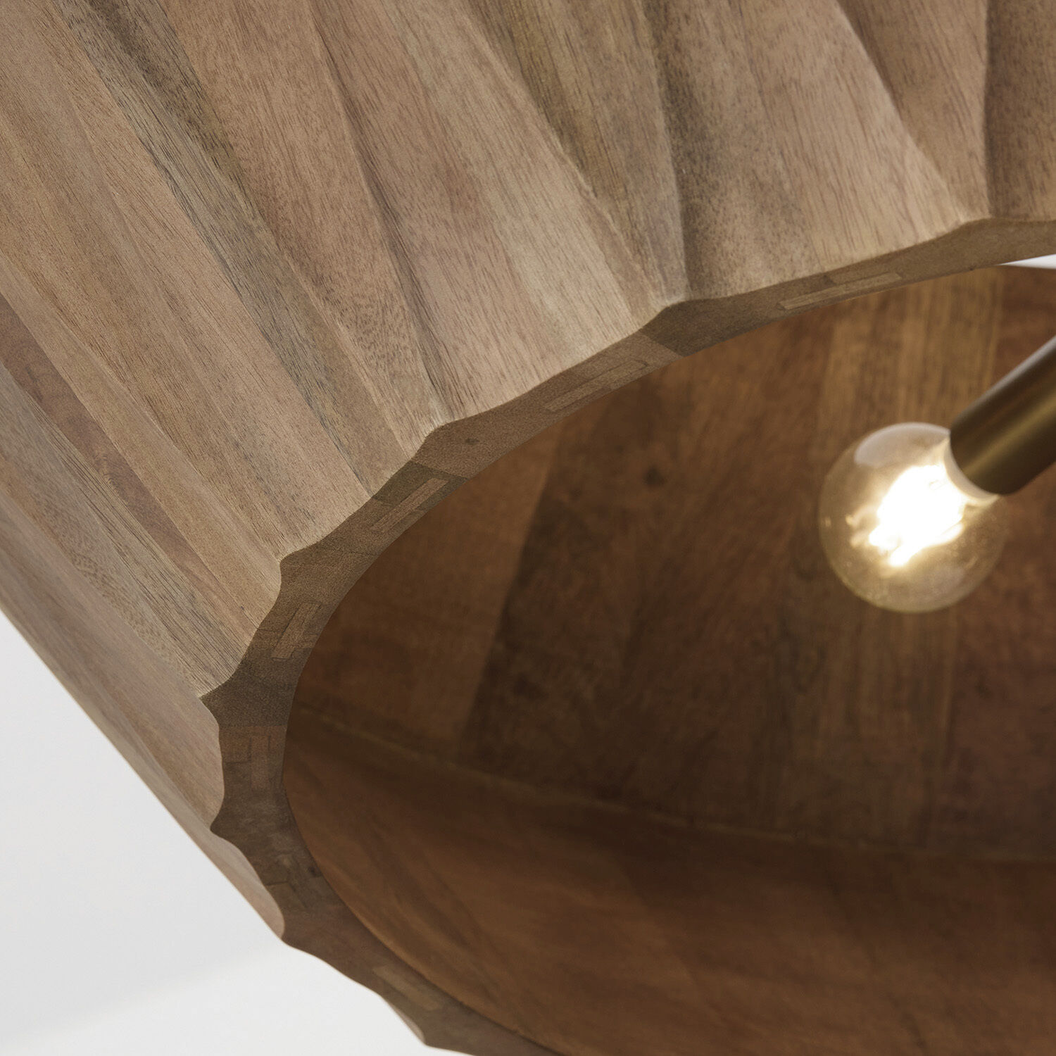 Nadeau 6 Light 29 inch Light Wood and Patinaed Brass Pendant Ceiling Light