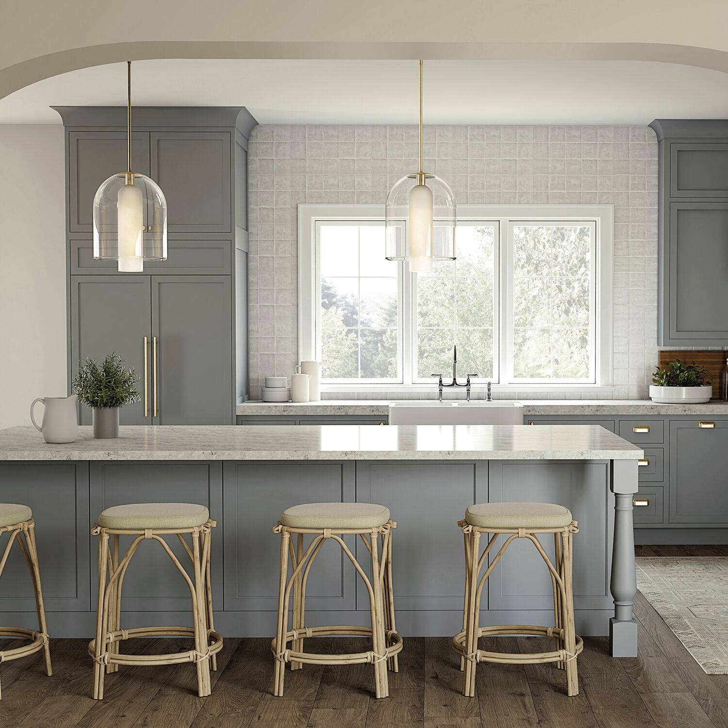 Liz 1 Light 12 inch Aged Brass Pendant Ceiling Light