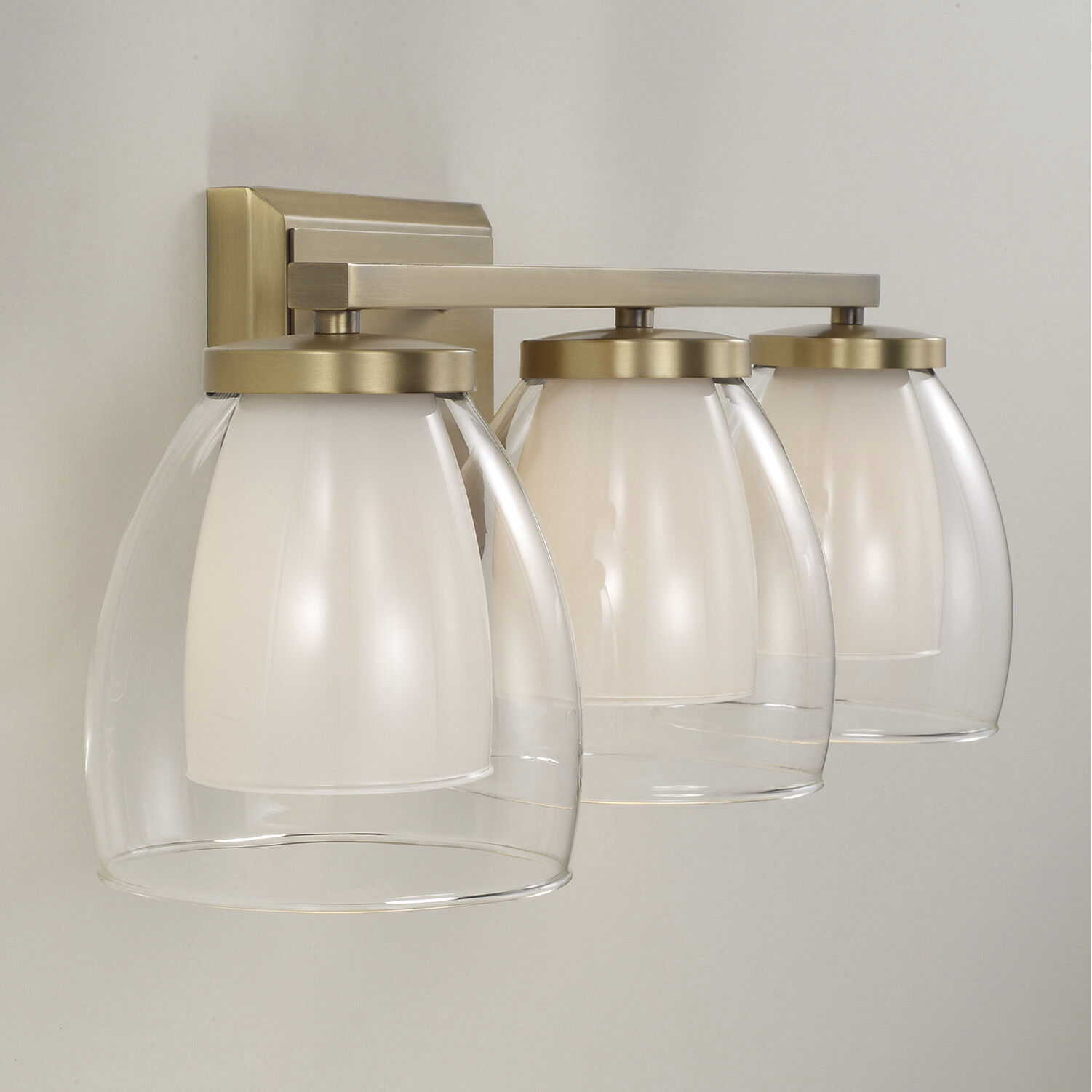 Joss 3 Light 25.5 inch Aged Brass Vanity Light Wall Light