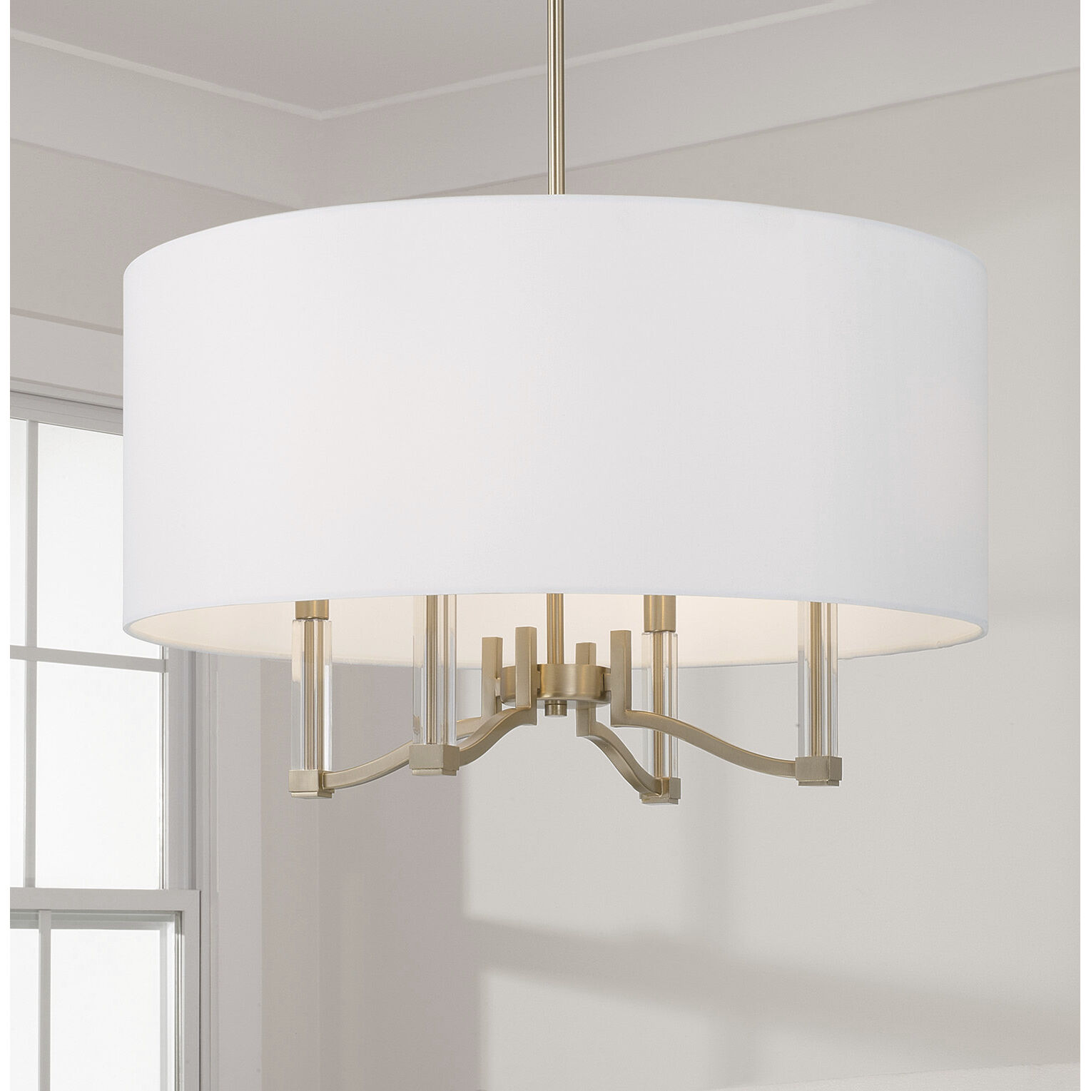 Ingrid 4 Light 24 inch Matte Brass Pendant Ceiling Light