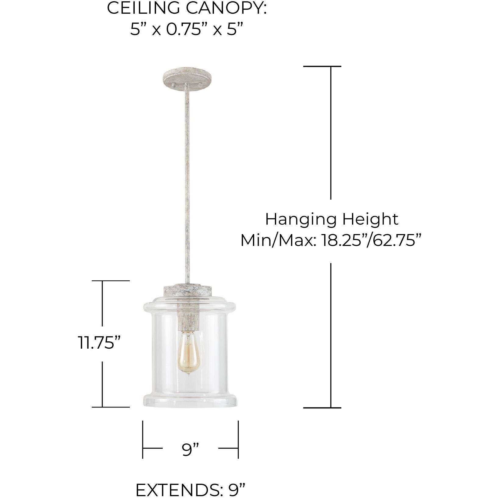 Kayla 1 Light 9 inch Mystic Sand Pendant Ceiling Light