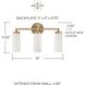 Alyssa 3 Light 19 inch Aged Brass Vanity Light Wall Light