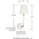 Dawson 1 Light 6 inch Polished Nickel Sconce Wall Light