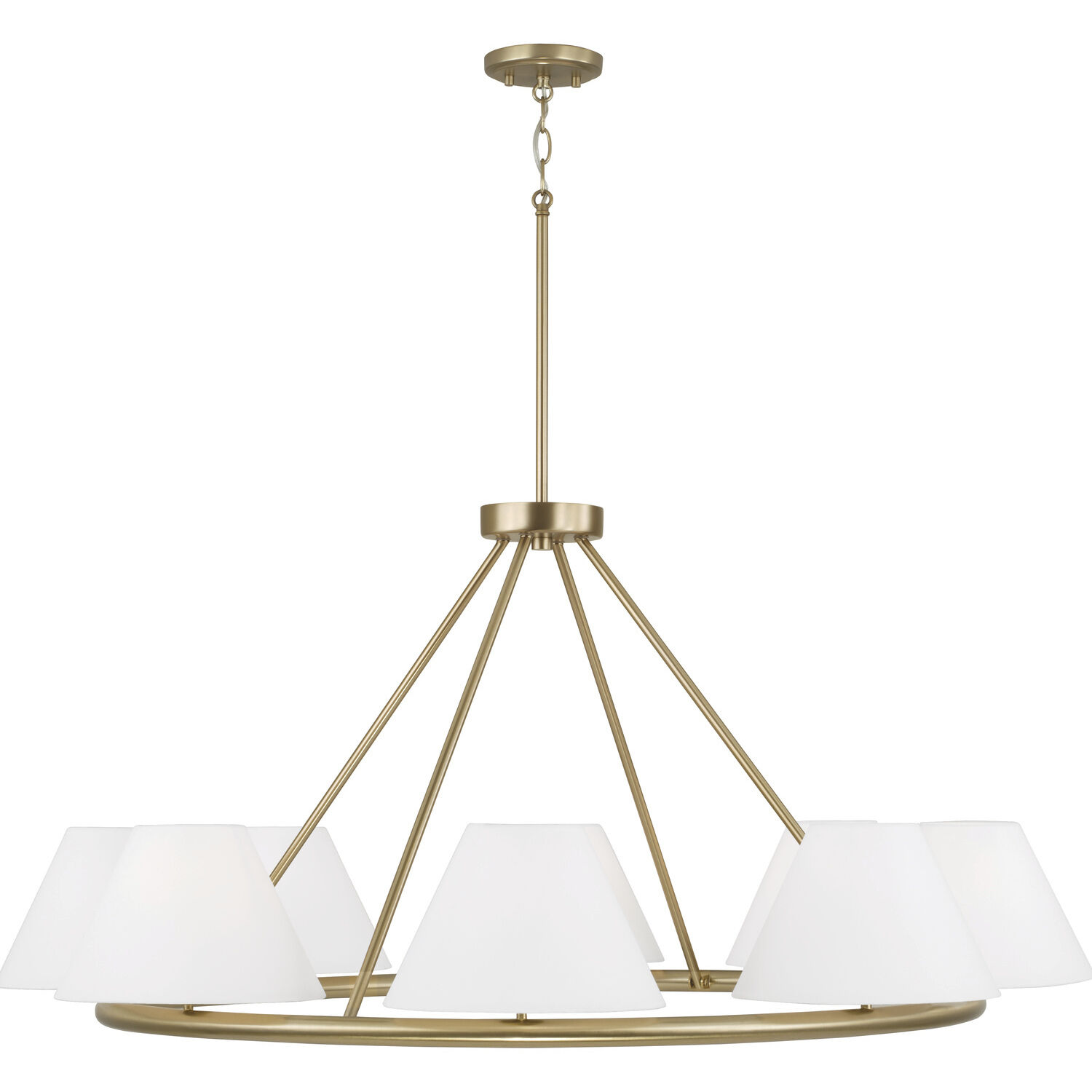 Parson 8 Light 44.75 inch Matte Brass Chandelier Ceiling Light
