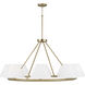 Parson 8 Light 44.75 inch Matte Brass Chandelier Ceiling Light
