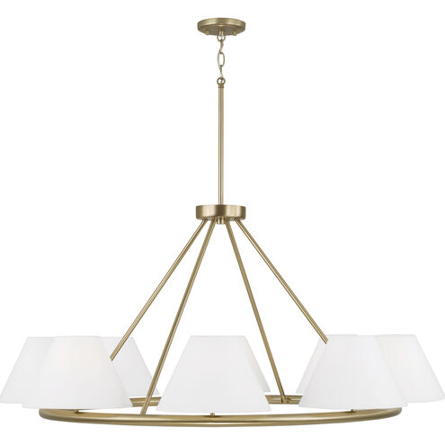 Parson 8 Light 44.75 inch Matte Brass Chandelier Ceiling Light