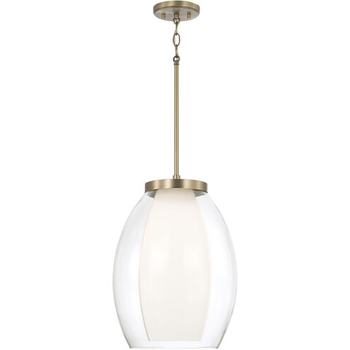 Joss 1 Light 13 inch Aged Brass Pendant Ceiling Light