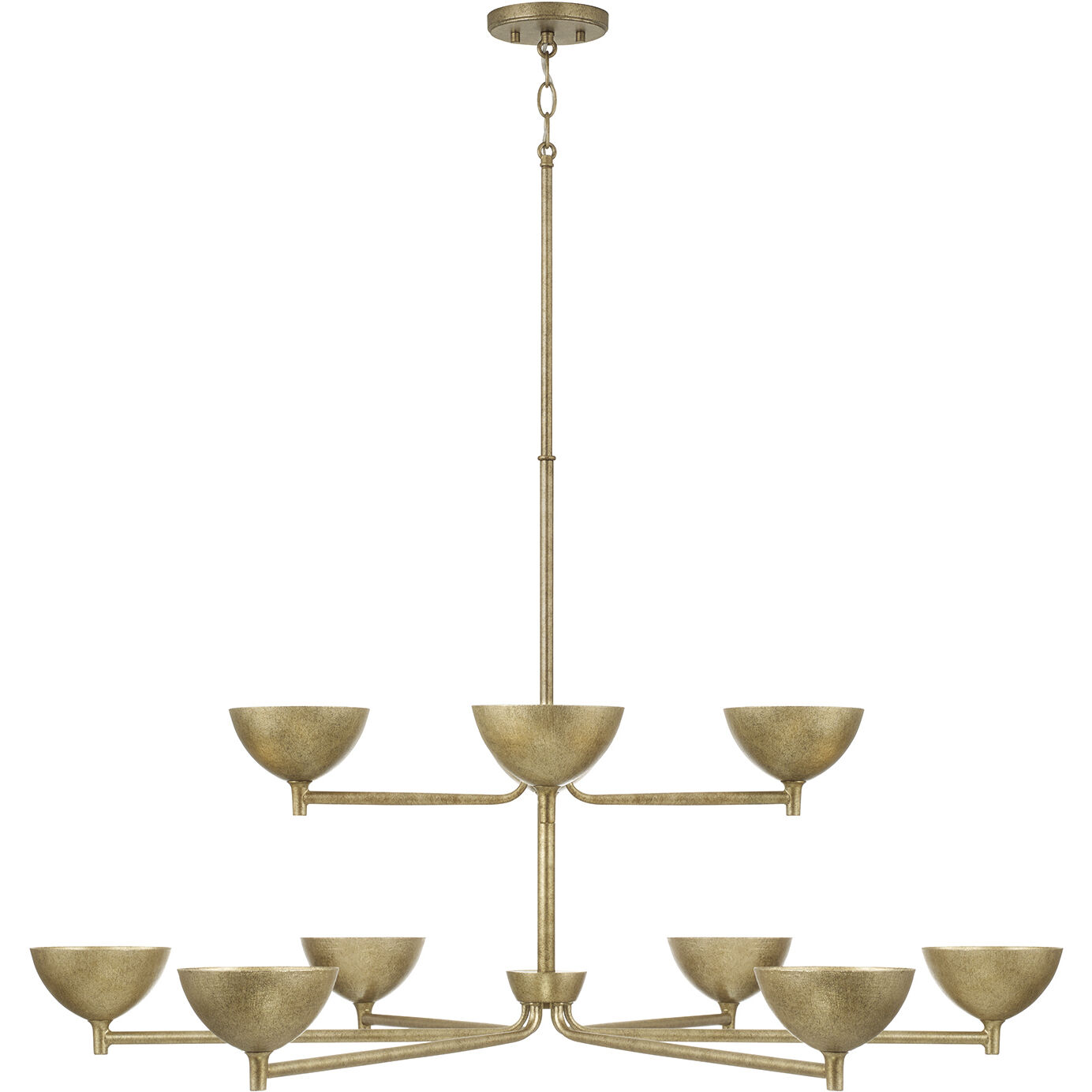 Francesca LED 43 inch Feathered Gold Chandelier Ceiling Light