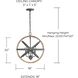 Bluffton 4 Light 18 inch Iron and Wood Pendant Ceiling Light